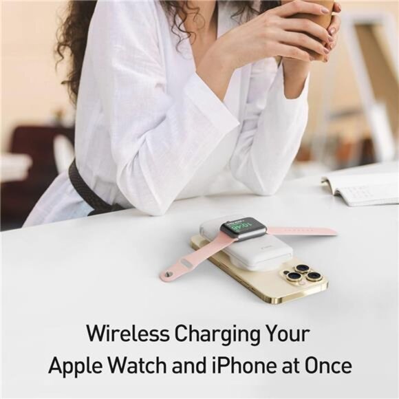 Magnetic Wireless Power Bank with iWatch Charger,10000mAh PD Fast Charging - Picture 2 of 7